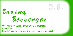 dorina bessenyei business card